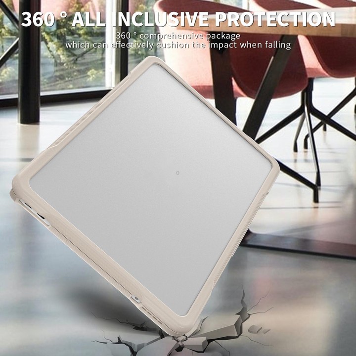 For MacBook Neo 13 inch 2026 A3404 Translucent Laptop Protective Case(Khaki)