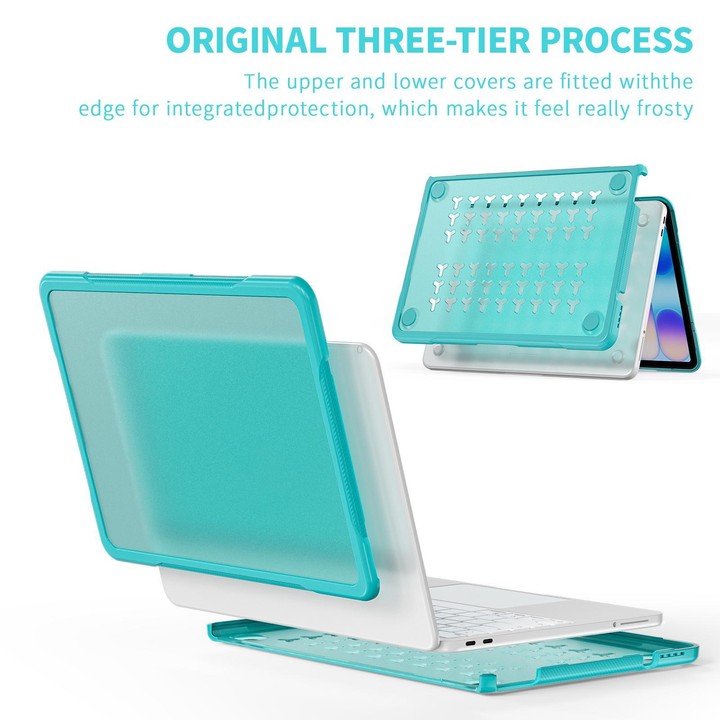 For MacBook Neo 13 inch 2026 A3404 Translucent Laptop Protective Case(Light Blue)
