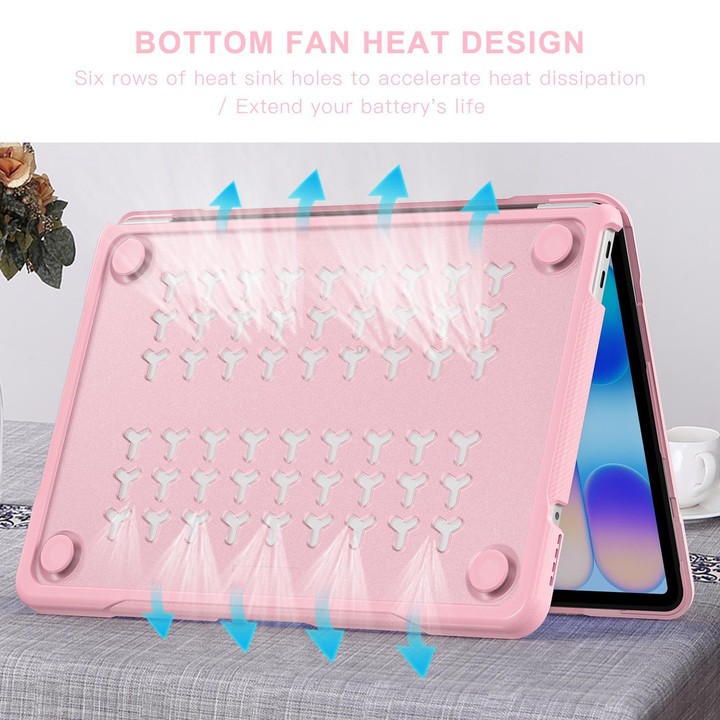 For MacBook Neo 13 inch 2026 A3404 Translucent Laptop Protective Case(Pink)