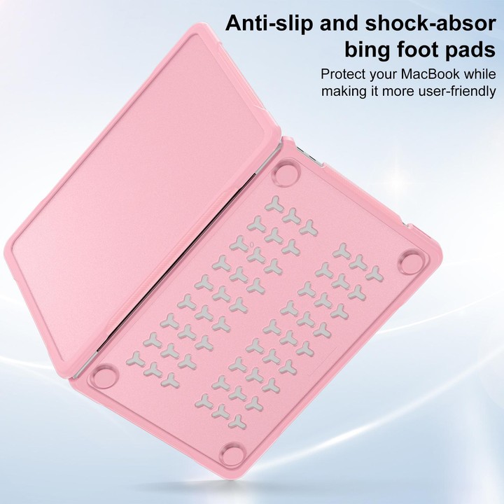 For MacBook Neo 13 inch 2026 A3404 Translucent Laptop Protective Case(Pink)