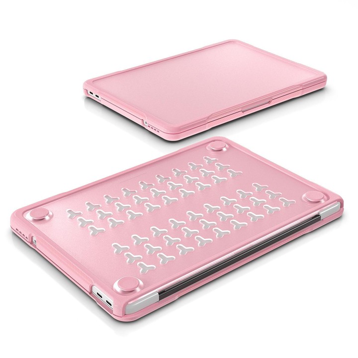 For MacBook Neo 13 inch 2026 A3404 Translucent Laptop Protective Case(Pink)