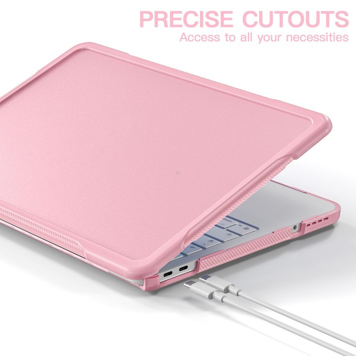For MacBook Neo 13 inch 2026 A3404 Translucent Laptop Protective Case(Pink)