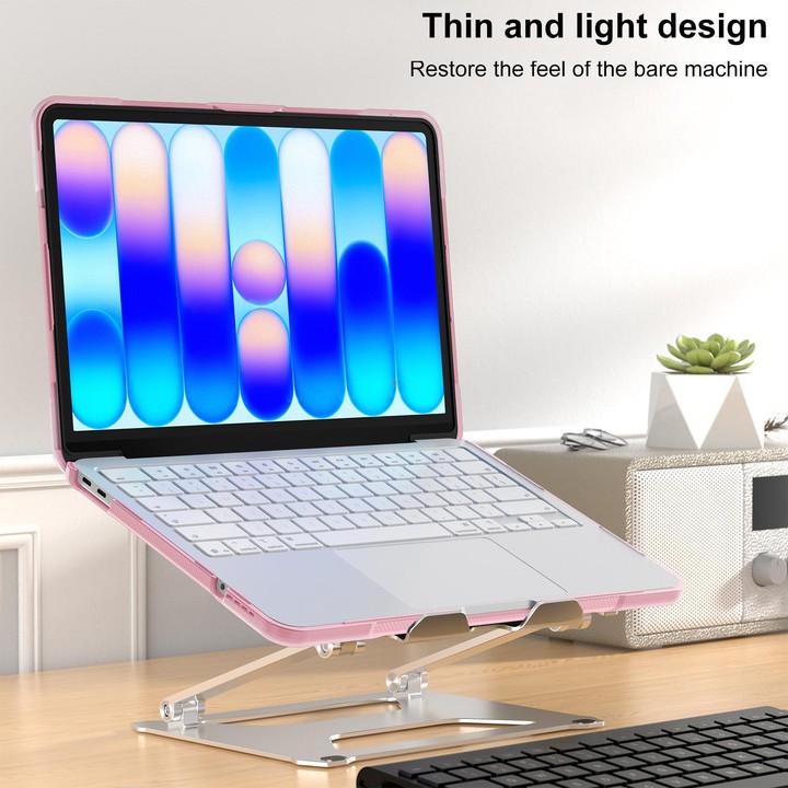 For MacBook Neo 13 inch 2026 A3404 Translucent Laptop Protective Case(Pink)
