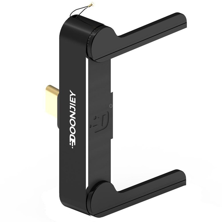 DOONJIEY 16K 80Gbps USB5 Type-C Full Function Holder Adapter(Black)