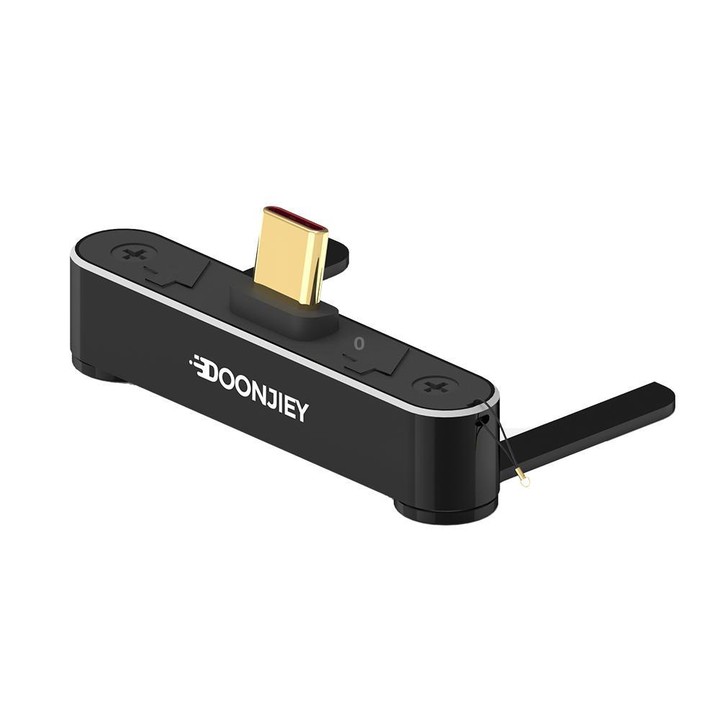 DOONJIEY 16K 120Gbps USB5 Type-C Full Function Holder Adapter(Black)