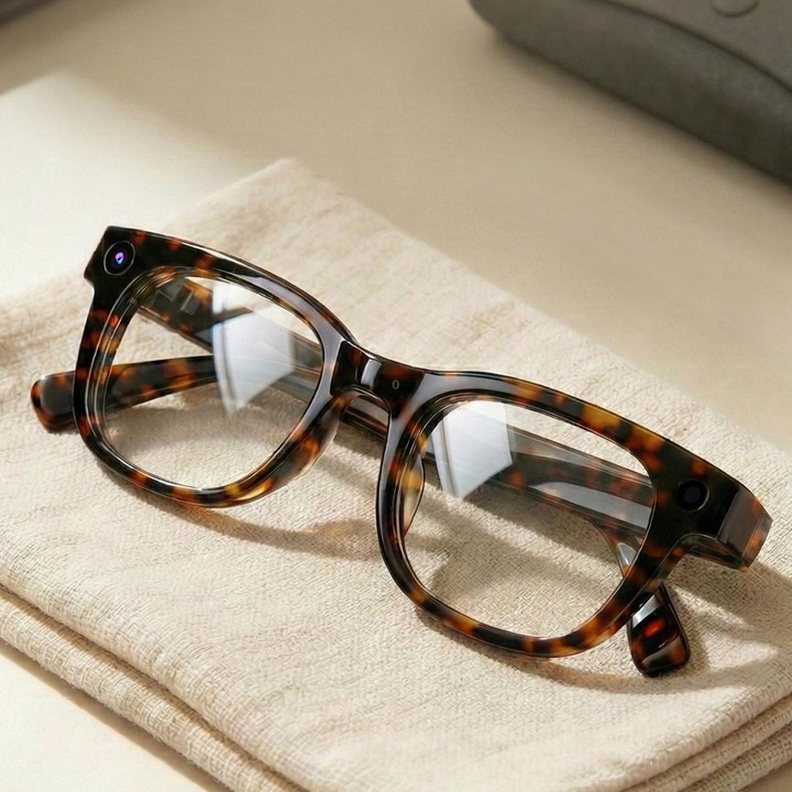 E06D 13MP 1080P 30FPS Dual-Mic Noise Cancellation AI Smart Glasses with Voice / Calling(White to Gray Lenses)