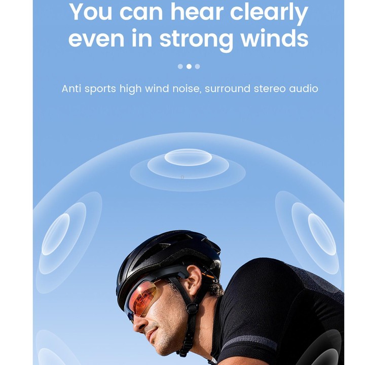 E08 13MP 1080P 30FPS AI Cycling Smart Glasses with Voice / Calling(Black)