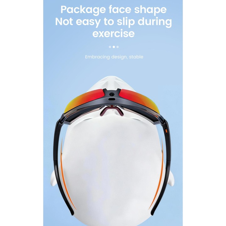 E08 13MP 1080P 30FPS AI Cycling Smart Glasses with Voice / Calling(Black)