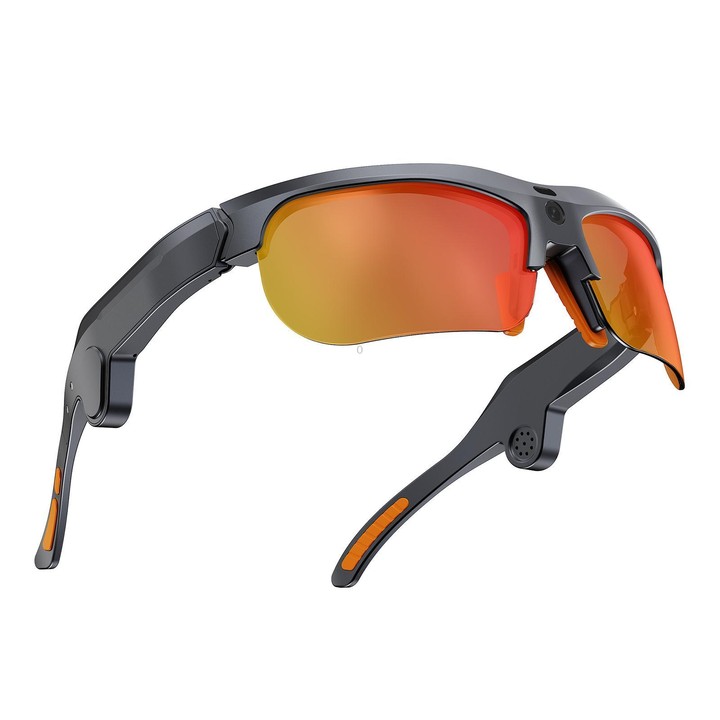 E08 13MP 1080P 30FPS AI Cycling Smart Glasses with Voice / Calling(Black)