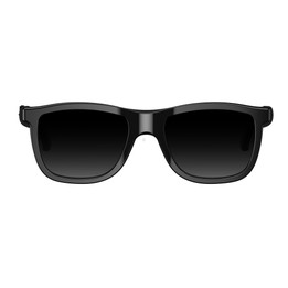 E05C Dual-Mic Noise Cancellation Smart Glasses Support Music / Calling, Version:With AI(Black)