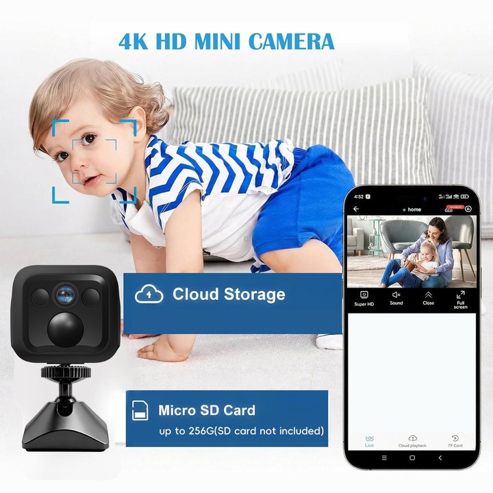 B01 Home HD Smart WiFi Camera, Supports Night Vision and Motion Detection(Black)