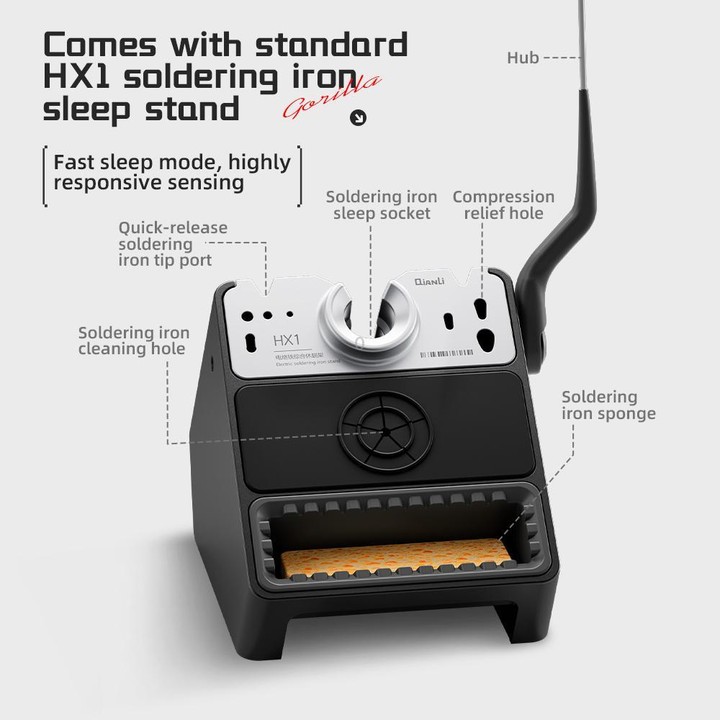 QIANLI H400 400W Smart Soldering Station with HX1 All-in-One Sleep Stand, Plug:US Plug