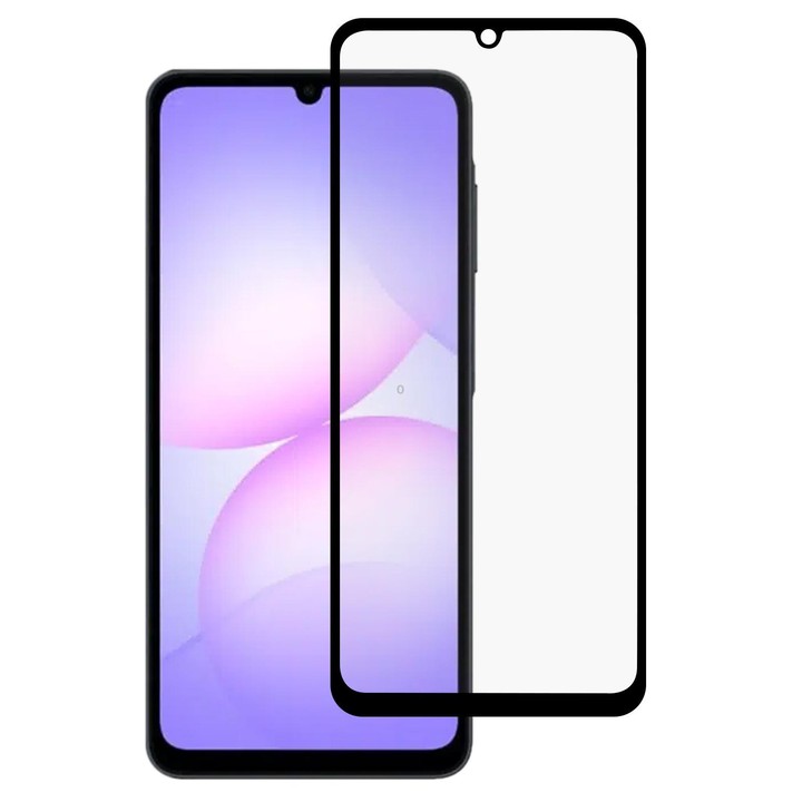 For Galaxy A08 5G High Aluminum Full Screen Silk Printing Tempered Glass Film