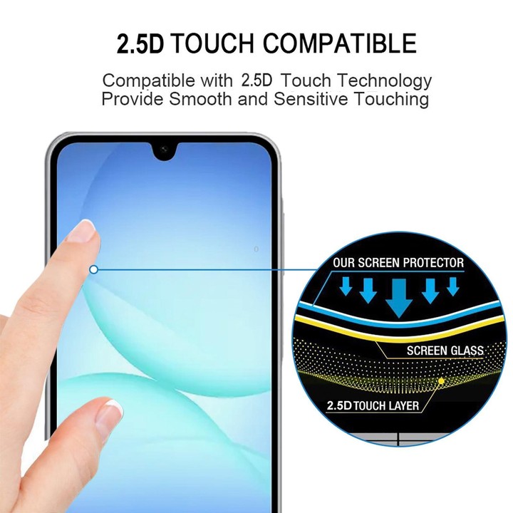 For Galaxy A18 4G High Aluminum Full Screen Silk Printing Tempered Glass Film