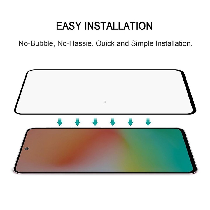 For Galaxy M47 5G High Aluminum Full Screen Silk Printing Tempered Glass Film