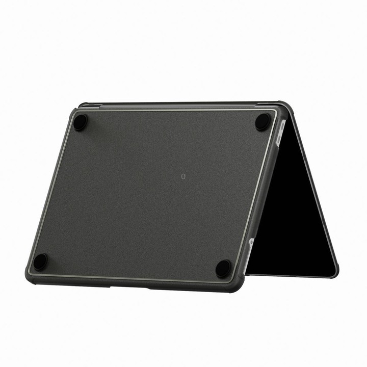 For MacBook Neo 13 inch 2026 A18 Pro A3404 Crystalline Matte Texture PC Edge Laptop Protective Case(Black)