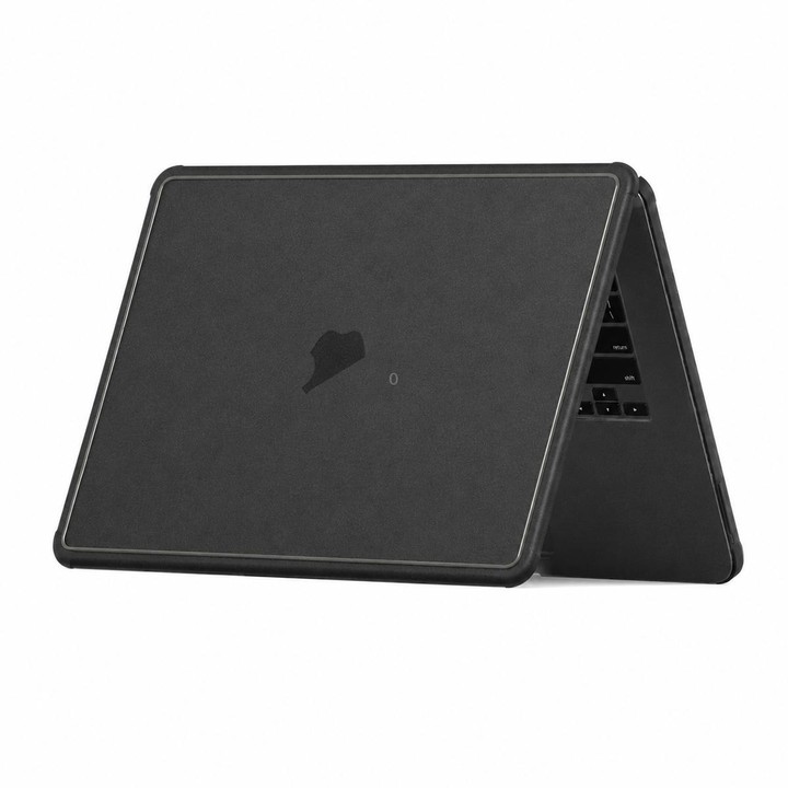For MacBook Neo 13 inch 2026 A18 Pro A3404 Crystalline Matte Texture PC Edge Laptop Protective Case(Black)