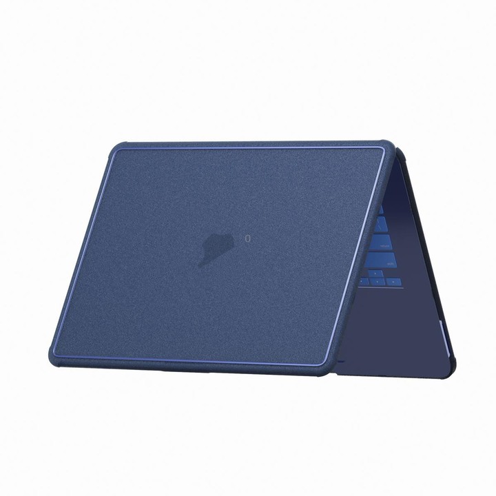 For MacBook Neo 13 inch 2026 A18 Pro A3404 Crystalline Matte Texture PC Edge Laptop Protective Case(Indigo)