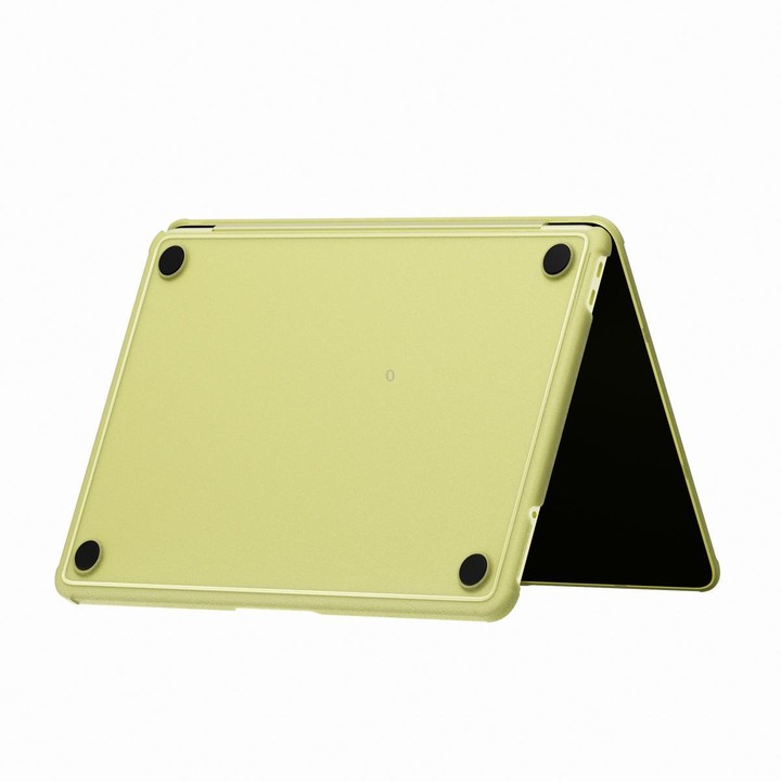 For MacBook Neo 13 inch 2026 A18 Pro A3404 Crystalline Matte Texture PC Edge Laptop Protective Case(Yellow)