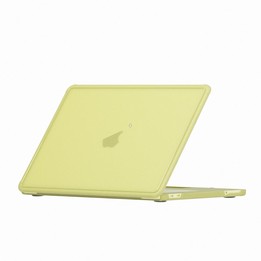 For MacBook Neo 13 inch 2026 A18 Pro A3404 Crystalline Matte Texture PC Edge Laptop Protective Case(Yellow)