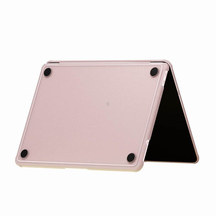 For MacBook Neo 13 inch 2026 A18 Pro A3404 Crystalline Matte Texture PC Edge Laptop Protective Case(Pink)