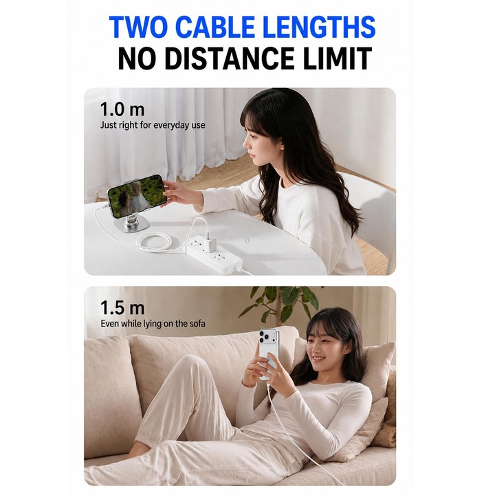 ABEEL A62 PD60W USB-C/Type-C to USB-C/Type-C Fast Charging Braided Data Cable Length: 1m White