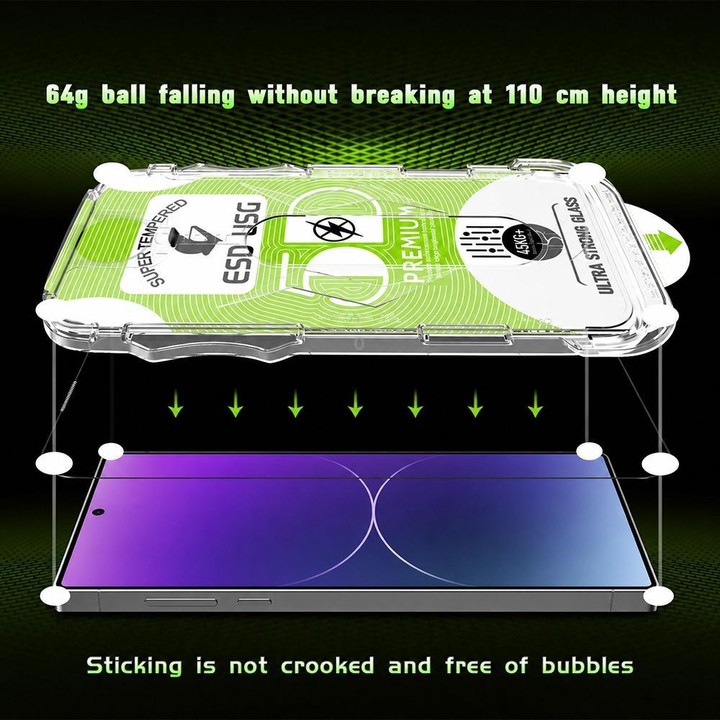 For Galaxy S22 5G 10pcs 5D Curved Easy Install Dust-proof Box Edge-to-Edge HD Tempered Glass Film, Support Ultrasonic Unlock