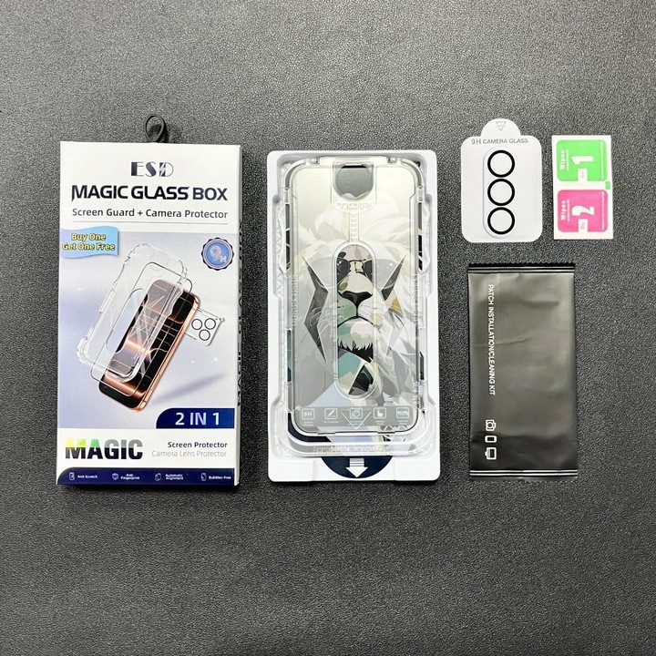 For Galaxy S23 5G 10pcs Easy Install Dust-proof Box HD Tempered Glass Film with Lens Film, Support Ultrasonic Unlock