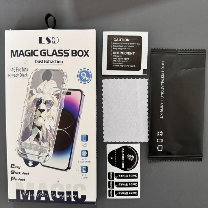 For Galaxy S22 5G 10pcs Easy Install Dust-proof Box Privacy Tempered Glass Film, Support Ultrasonic Unlock