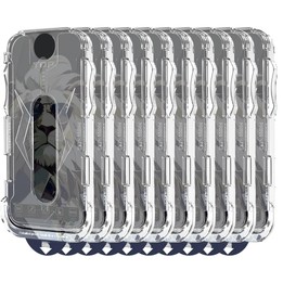 For Galaxy S22 5G 10pcs Easy Install Dust-proof Box Privacy Tempered Glass Film, Support Ultrasonic Unlock