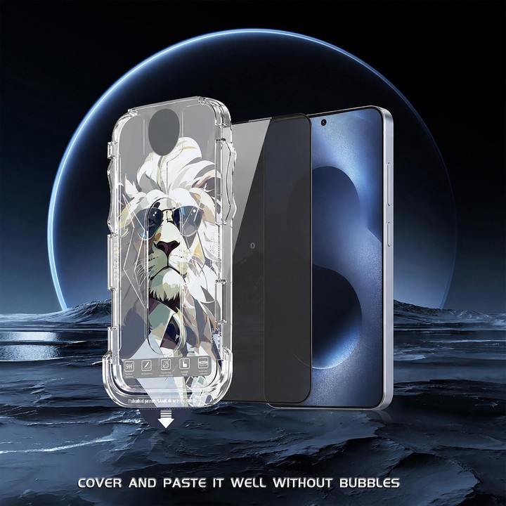 For Galaxy S23+ 5G 10pcs Easy Install Dust-proof Box Privacy Tempered Glass Film, Support Ultrasonic Unlock