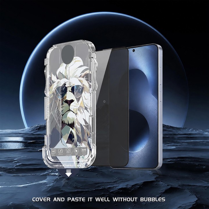 For Galaxy S23 5G 10pcs Easy Install Dust-proof Box Privacy Tempered Glass Film with Lens Film, Support Ultrasonic Unlock