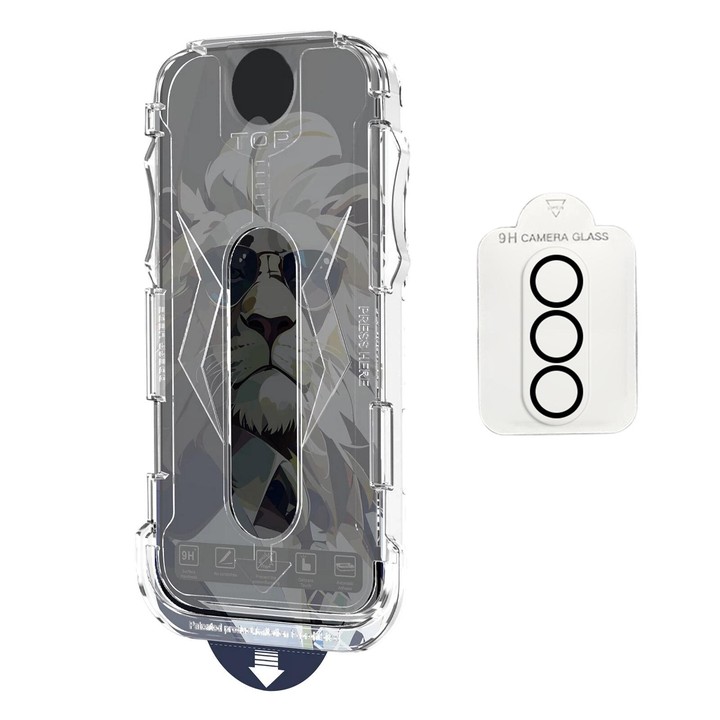 For Galaxy S23 5G 10pcs Easy Install Dust-proof Box Privacy Tempered Glass Film with Lens Film, Support Ultrasonic Unlock