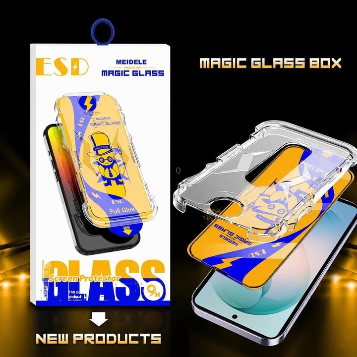 For Galaxy S23 5G 10pcs MEIDELE Easy Install Dust-proof Box HD Tempered Glass Film, Support Ultrasonic Unlock