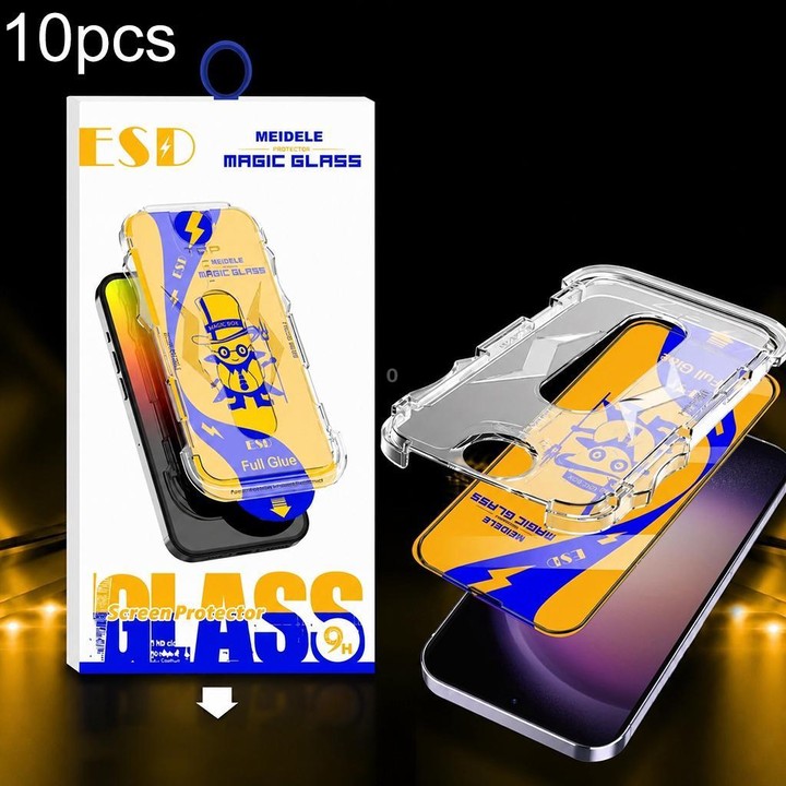 For Galaxy S23+ 5G 10pcs MEIDELE Easy Install Dust-proof Box HD Tempered Glass Film, Support Ultrasonic Unlock