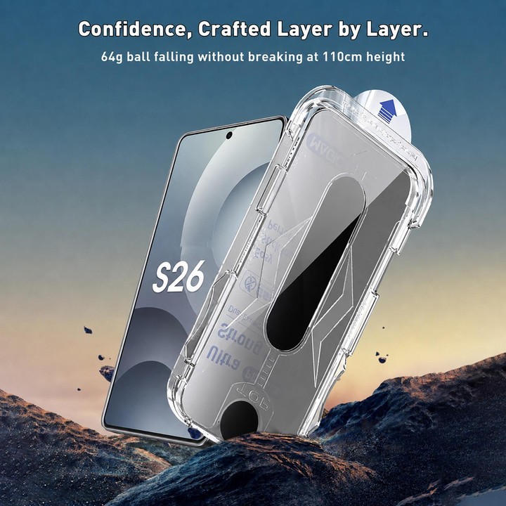 For Galaxy S23+ 5G 10pcs USG Easy Install Dust-proof Box Privacy Edge-to-Edge Tempered Glass Film with Lens Film, Support Ultras