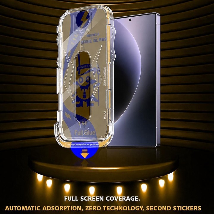 For Galaxy S23 5G 10pcs MEIDELE Easy Install Dust-proof Box Privacy Tempered Glass Film, Support Ultrasonic Unlock
