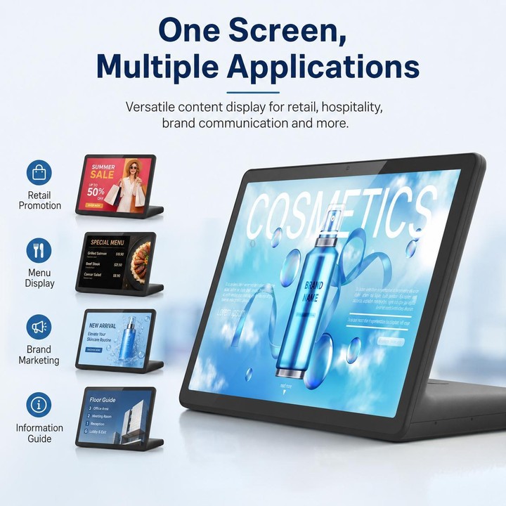 WL1109TH 10.95 inch Android OS Commercial Smart Touch Digital Signage, Plug:EU Plug(Black)