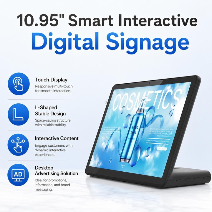 WL1109TH 10.95 inch Android OS Commercial Smart Touch Digital Signage, Plug:US Plug(White)