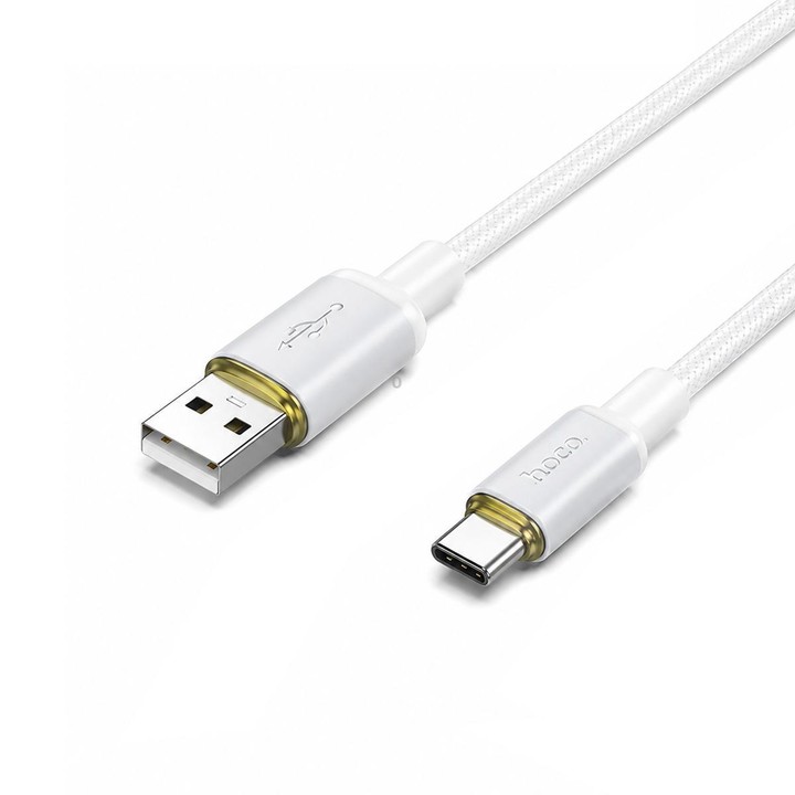 hoco X128 USB-A to Type-C Benefit Charging Data Cable, Length:1m(White)