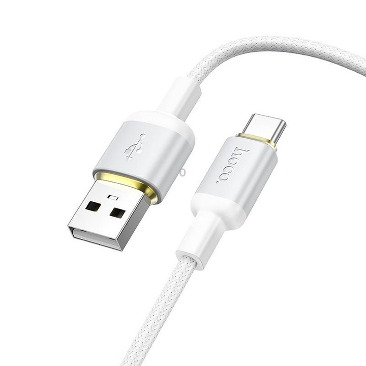hoco X128 USB-A to Type-C Benefit Charging Data Cable, Length:1m(White)