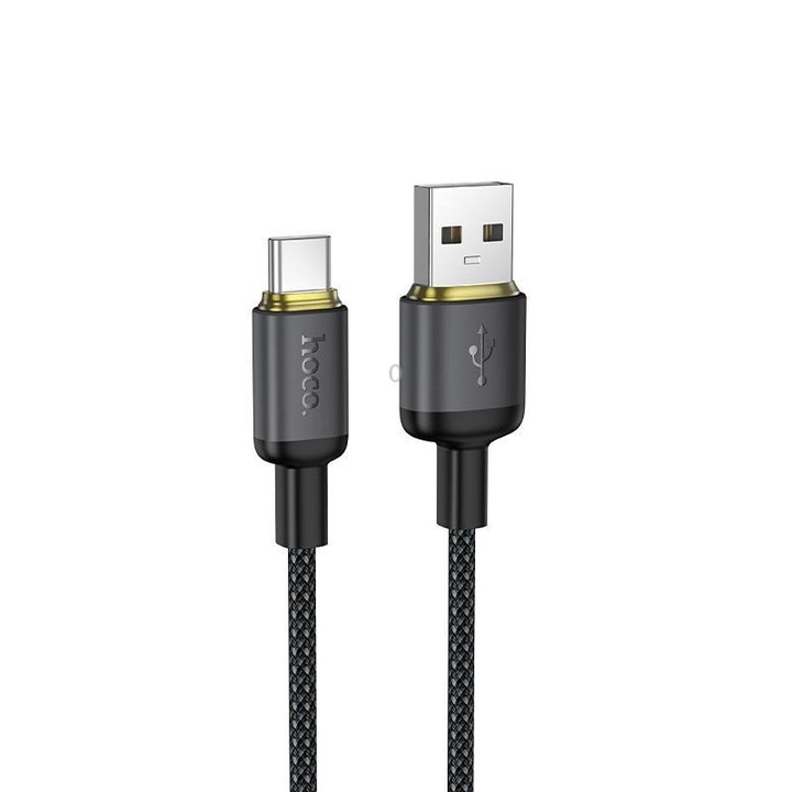 hoco X128 USB-A to Type-C Benefit Charging Data Cable, Length:1m(Black)