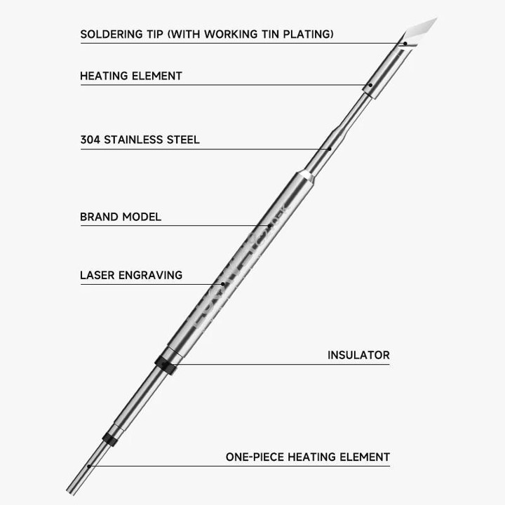 LUOWEI LW-C210 Series Lead Free Soldering Iron Tip for 210 / T26 Series Soldering Station, Model:LW-C210-I