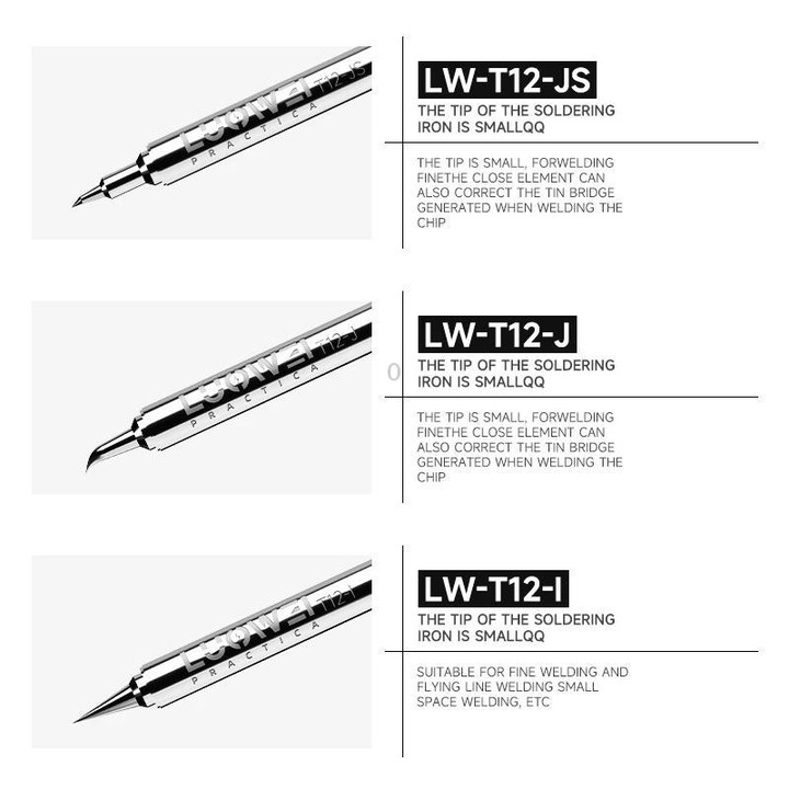 LUOWEI LW-T12 Series Soldering Iron Tips for T12 Soldering Station, Model:LW-T12-K