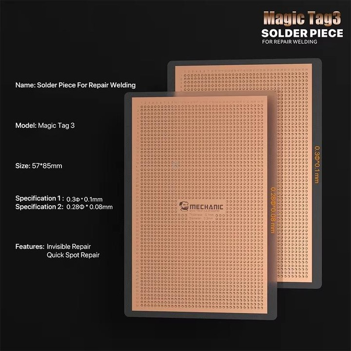 MECHANIC Magic Tag 3 Solder Piece, Specification:0.08x0.28mm + 0.1x0.3mm