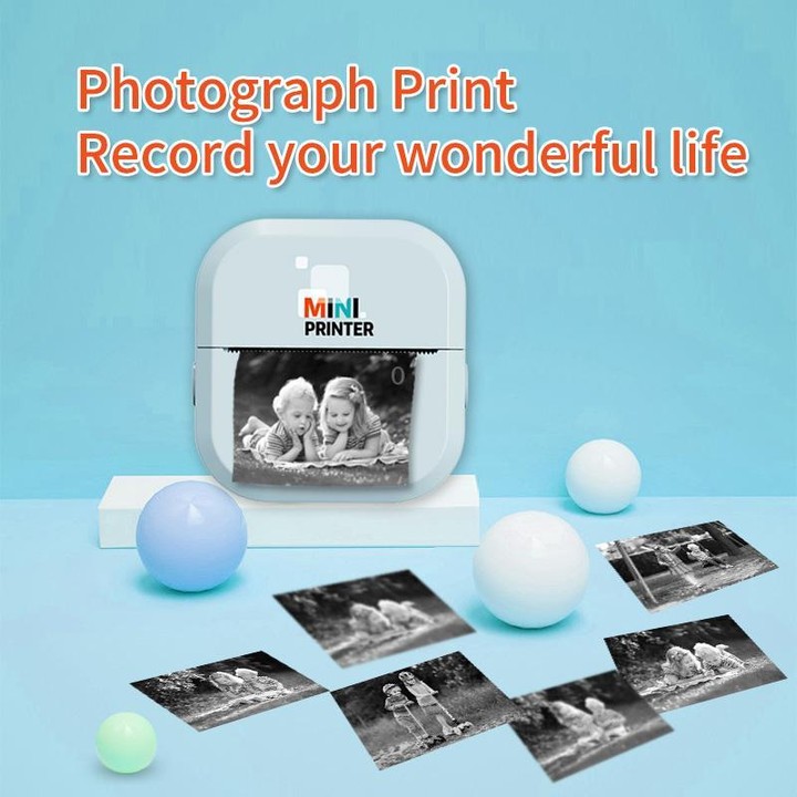 P1 Mini Portable Inkless Thermal Bluetooth Printer Export Version(White)