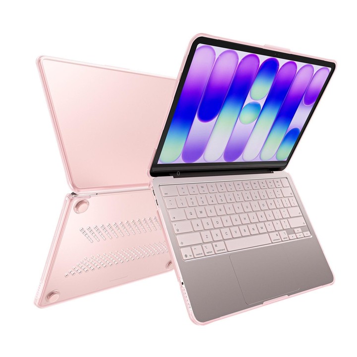 Matte Transparent Style Protective Laptop Case For MacBook Neo 13 inch A3404 2026(Pink)