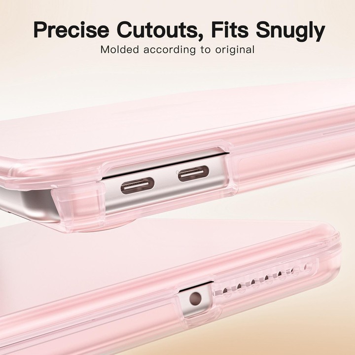 Matte Transparent Style Protective Laptop Case For MacBook Neo 13 inch A3404 2026(Pink)