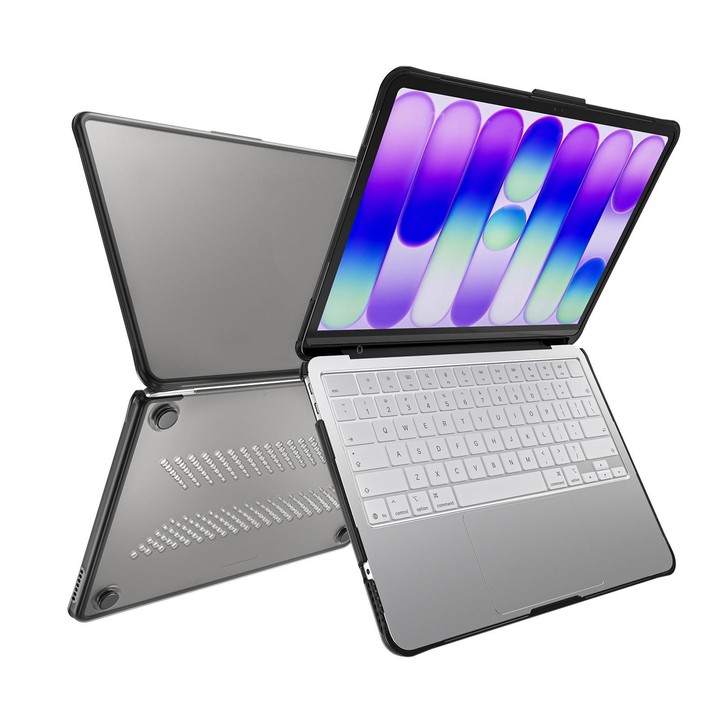 Matte Transparent Style Protective Laptop Case For MacBook Neo 13 inch A3404 2026(Black)