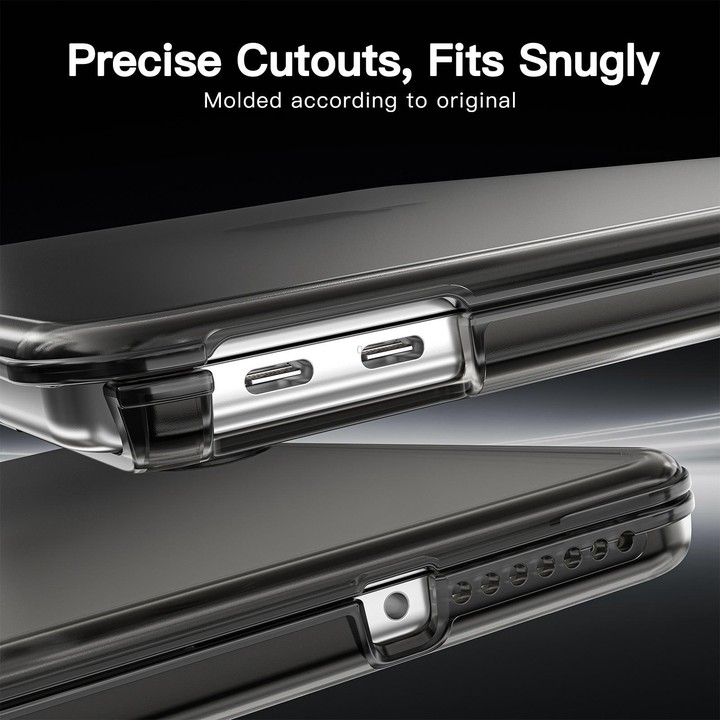 Matte Transparent Style Protective Laptop Case For MacBook Neo 13 inch A3404 2026(Black)